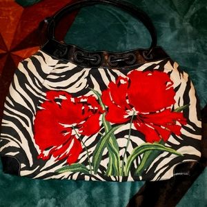 Brighton zebra flower purse